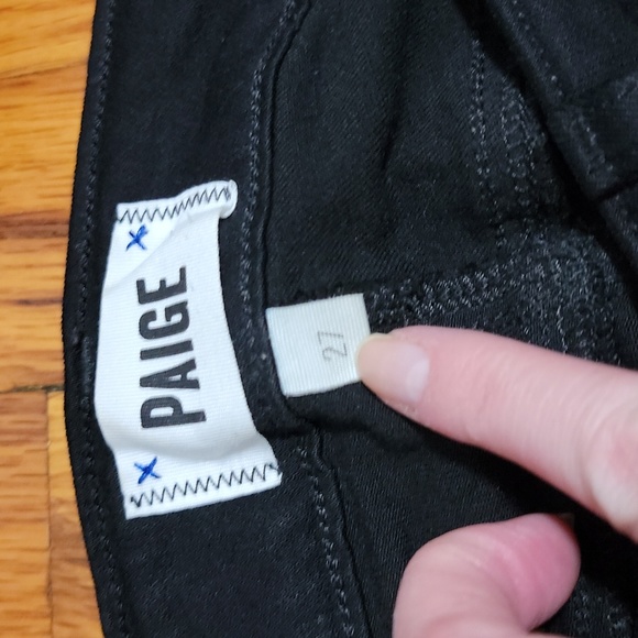 Paige Verdugo Black Distressed Jeans sz 27 - Picture 2 of 8